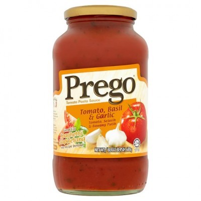 12 x 680g Prego Tomato, Basil & Garlic Pasta Sauce